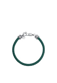 Bracciale Uomo Liu Jo Acciaio Lucido e pelle Verde Verde