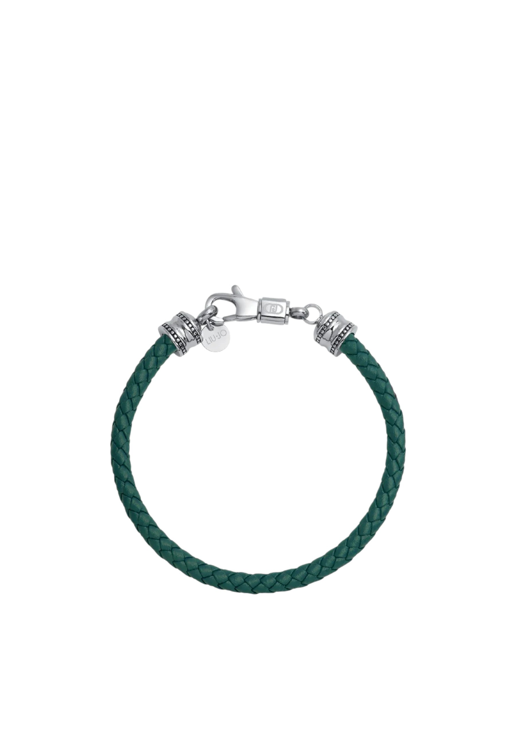 Bracciale Uomo Liu Jo Acciaio Lucido e pelle Verde Verde