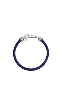 Bracciale Uomo Liu Jo Acciaio Lucido e pelle Blu Blu