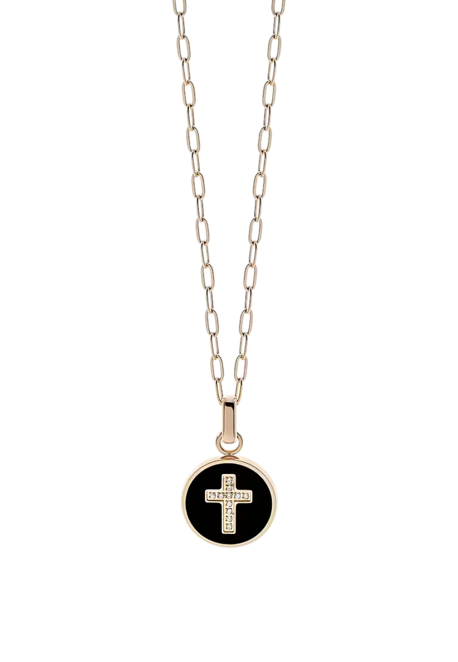 Collana Liu Jo uomo con pendente in acciaio Oro Rosa