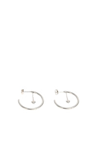 Orecchini a cerchio LIU-JO jewelry in acciaio con pendente cuore Silver
