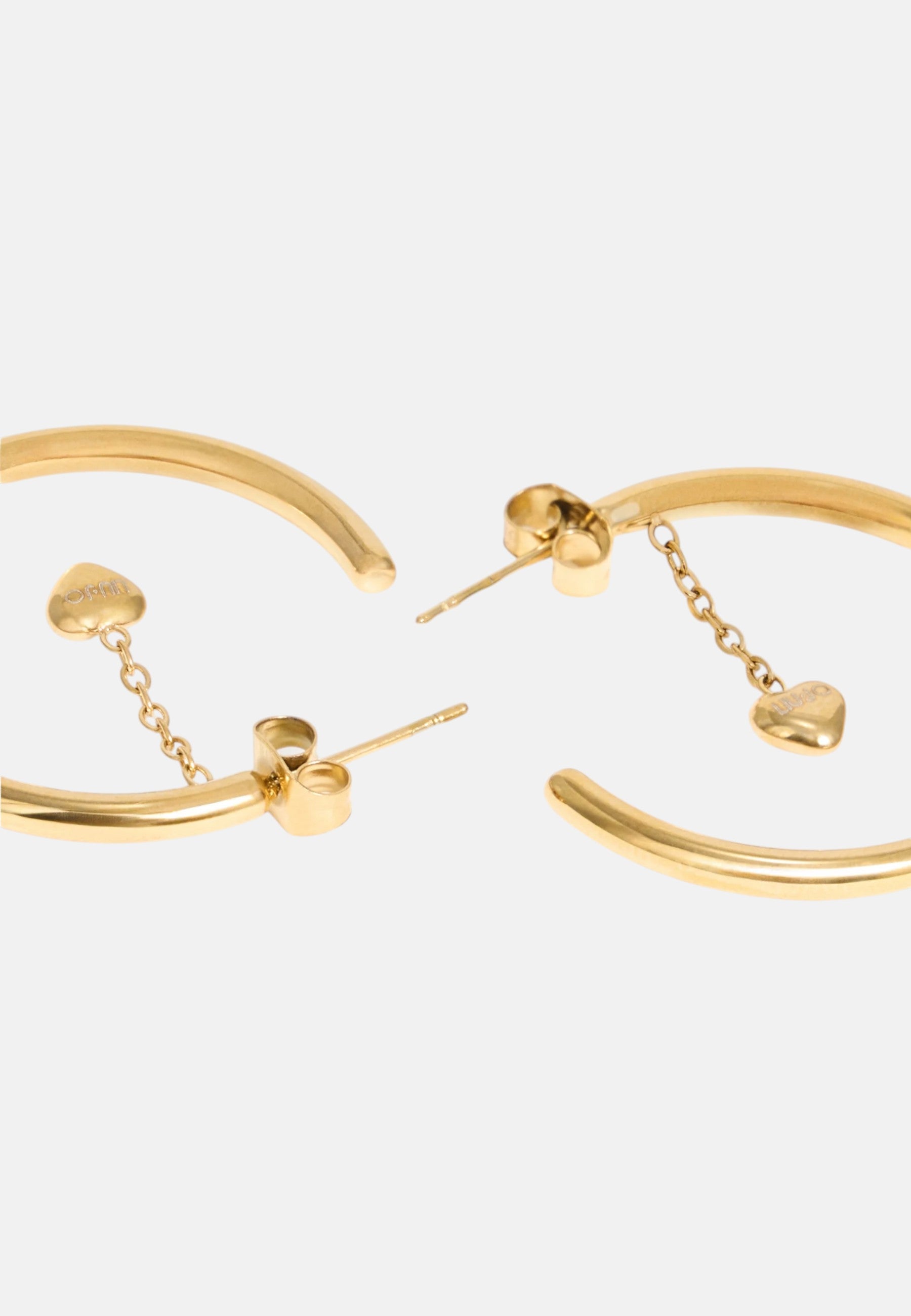 Orecchini a cerchio LIU-JO jewelry in acciaio con pendente cuore Oro