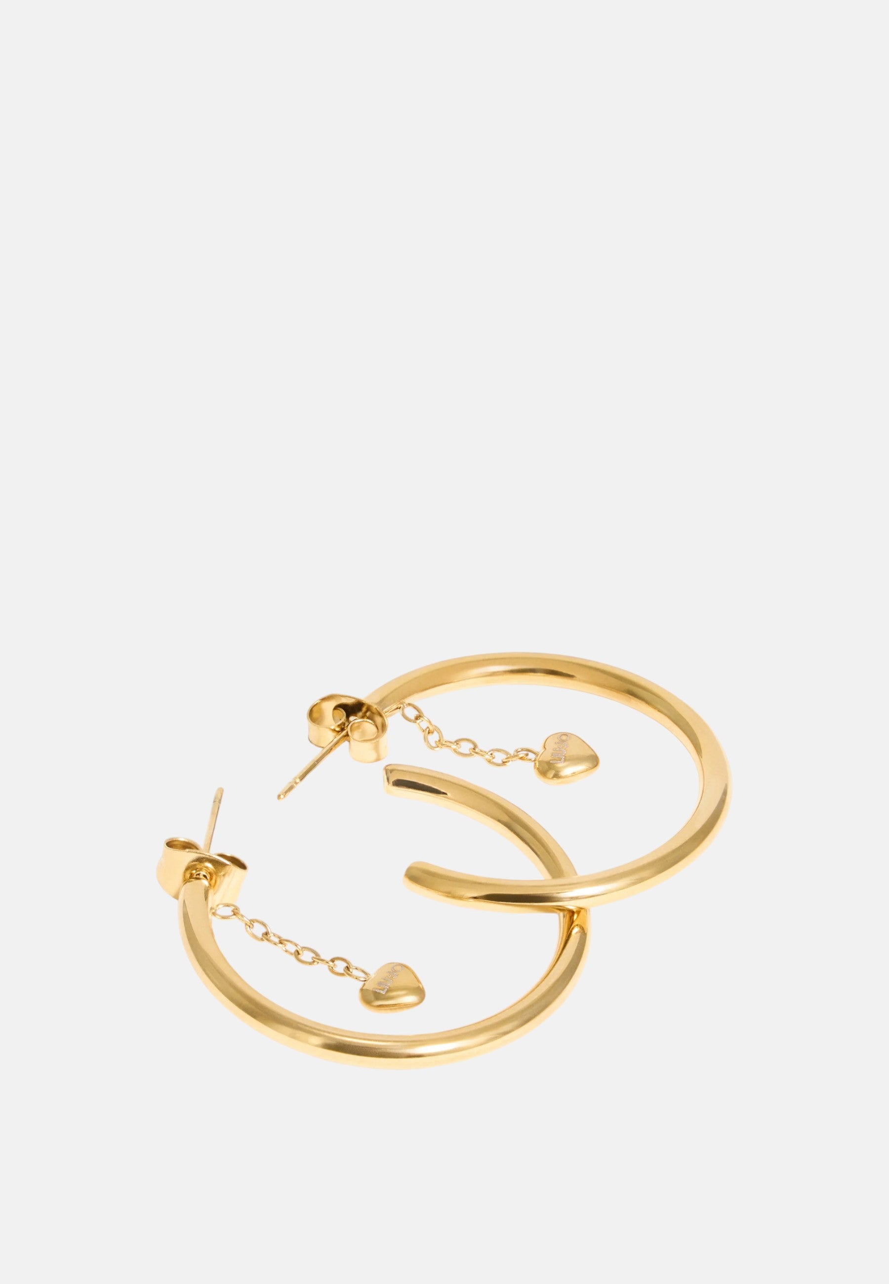 Orecchini a cerchio LIU-JO jewelry in acciaio con pendente cuore Oro