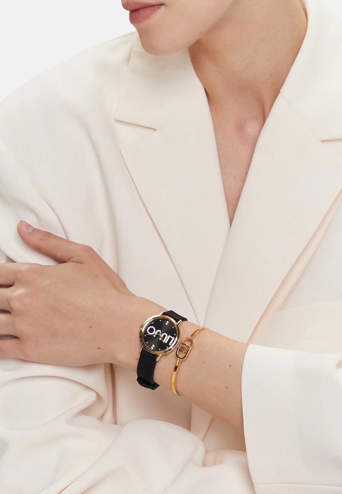 Set Orologio Più Bracciale Donna Liujo Couple Nero