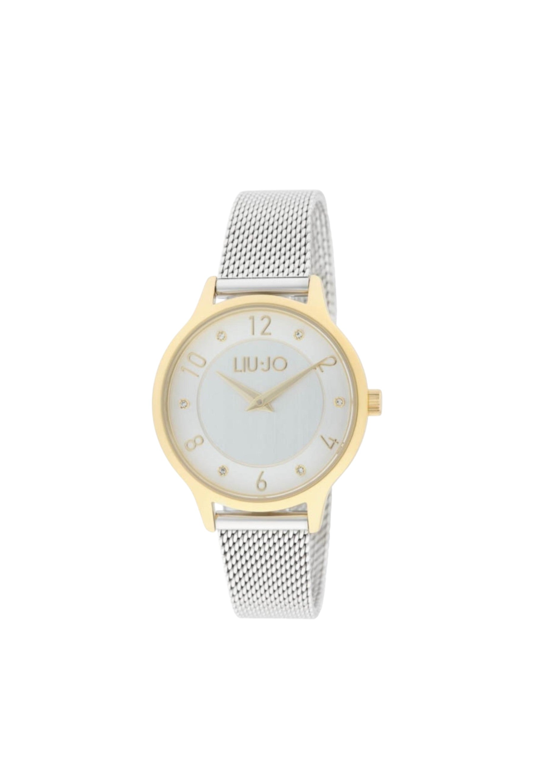 Orologio Donna Acciaio Liu Jo casual laura lux Quarzo Solo Tempo Maglia Milano Silver/oro
