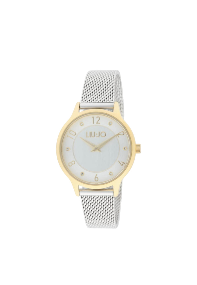 Orologio Donna Acciaio Liu Jo casual laura lux Quarzo Solo Tempo Maglia Milano Silver/oro