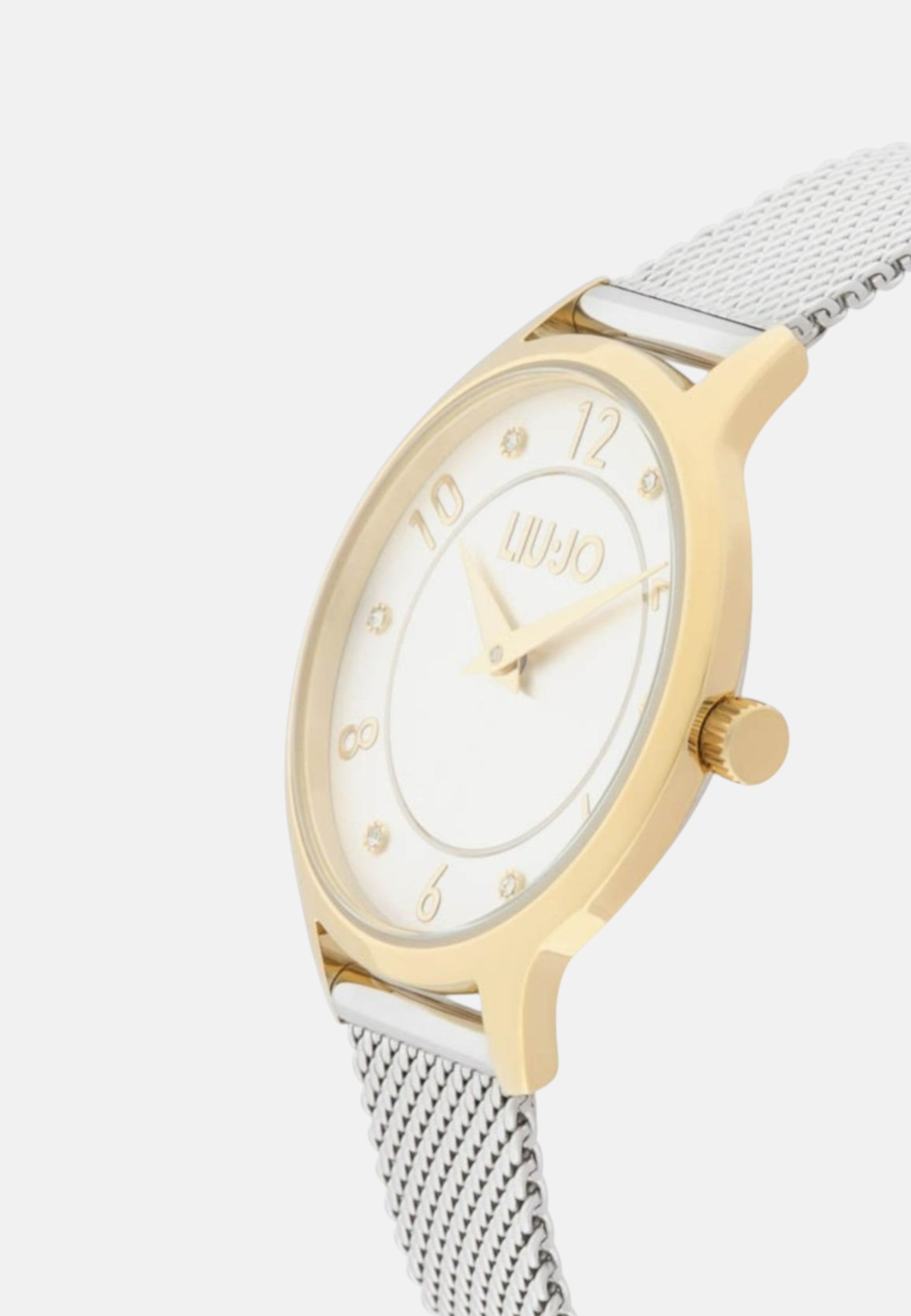 Orologio Donna Acciaio Liu Jo casual laura lux Quarzo Solo Tempo Maglia Milano Silver/oro