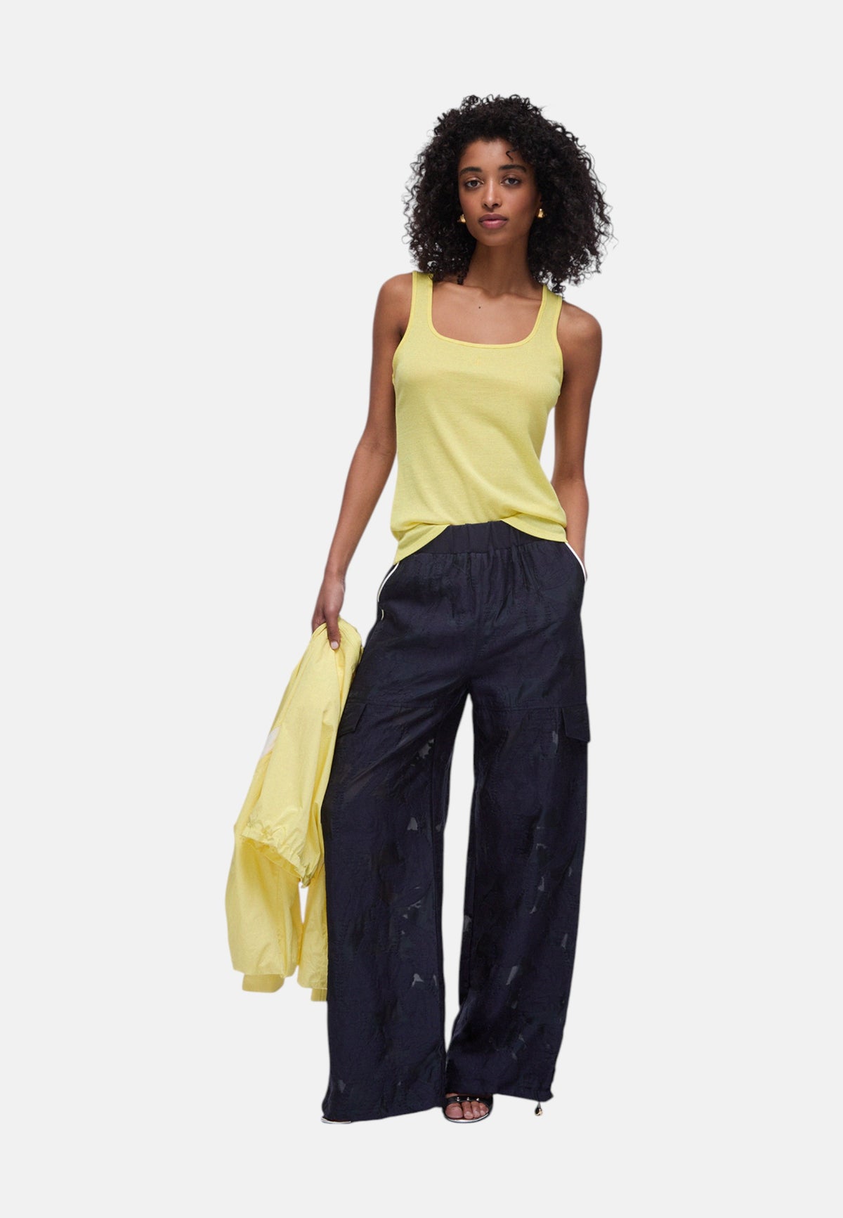Top con logo monogram Donna Liu Jo Giallo