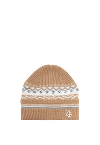 Berretto da Donna con logo e strass Liu Jo Cammello