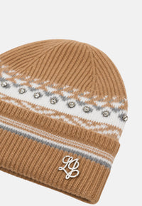 Berretto da Donna con logo e strass Liu Jo Cammello