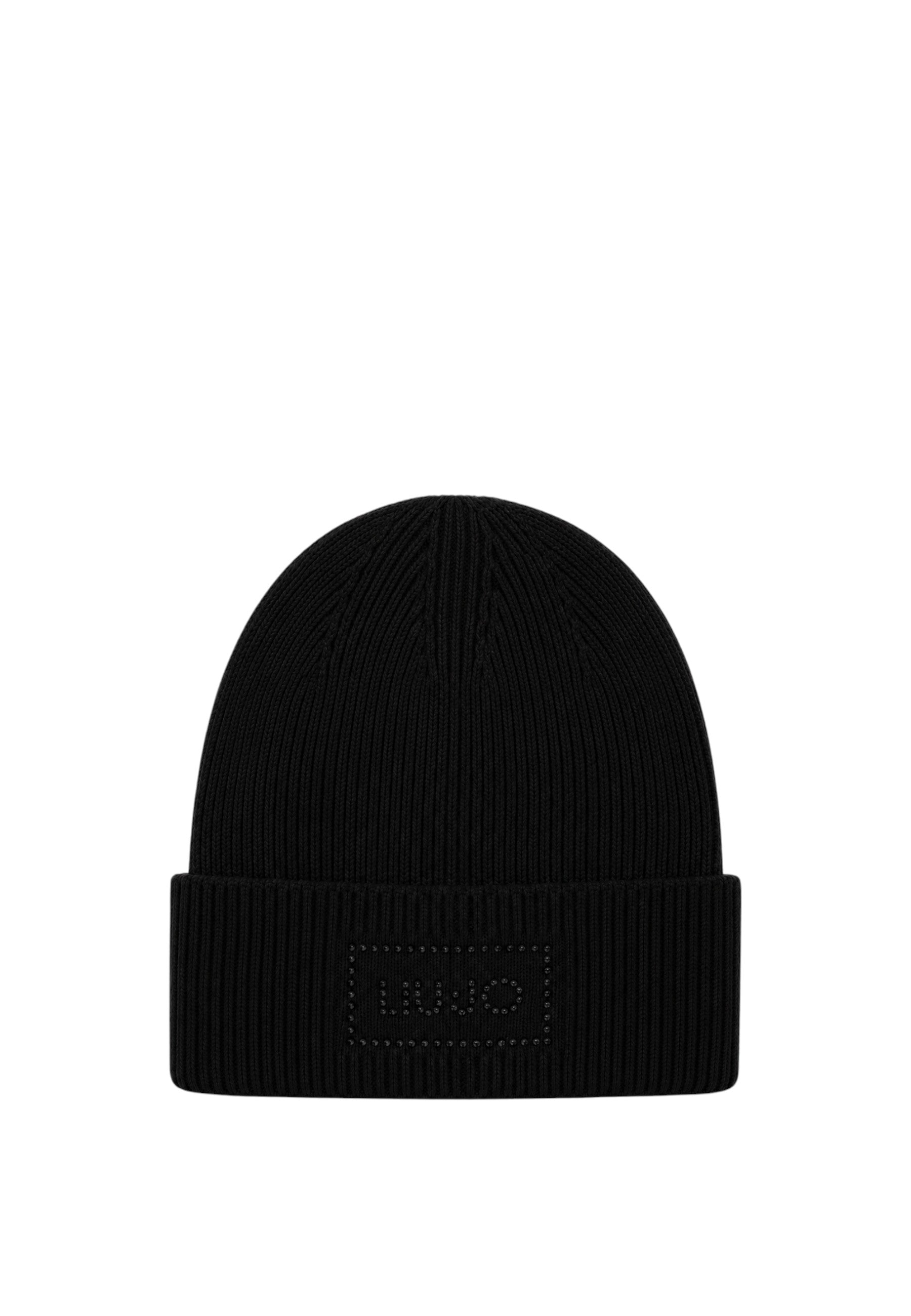 Berretto da Donna con logo Liu Jo con strass Liu Jo Nero