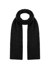Sciarpa in maglia logo monogram da Donna Liu Jo Nero