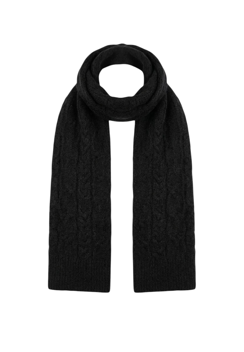 Sciarpa in maglia logo monogram da Donna Liu Jo Nero
