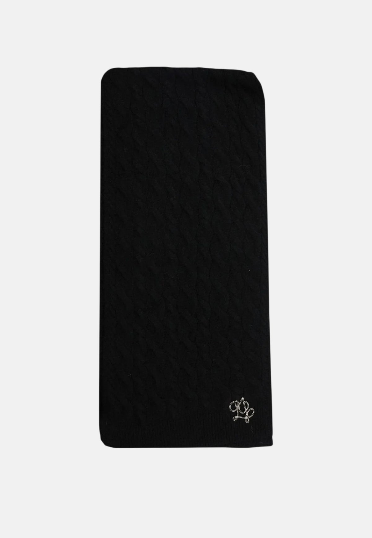 Sciarpa in maglia logo monogram da Donna Liu Jo Nero