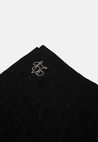 Sciarpa in maglia logo monogram da Donna Liu Jo Nero