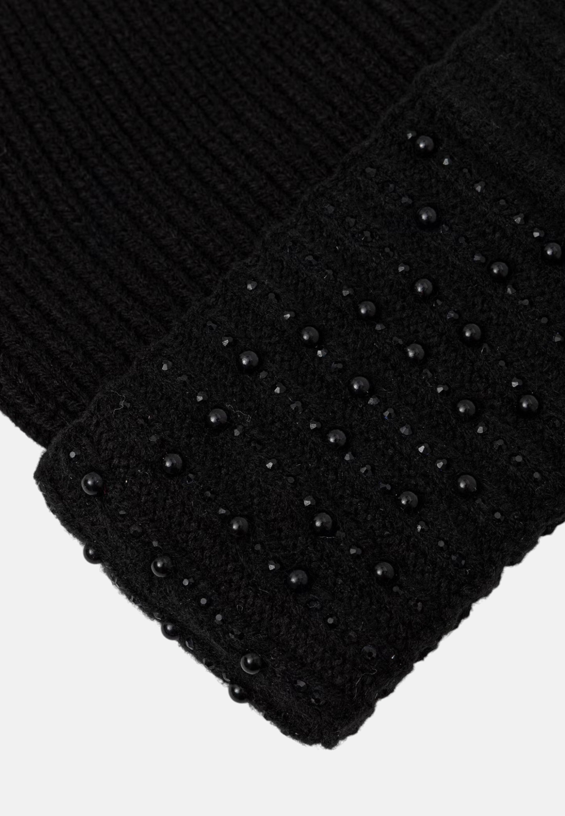 Berretto da Donna con logo e strass Liu Jo Nero