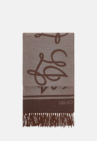 Stola Donna Liu Jo jacquard con logo Naturale