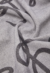 Stola Donna Liu Jo jacquard con logo Nero