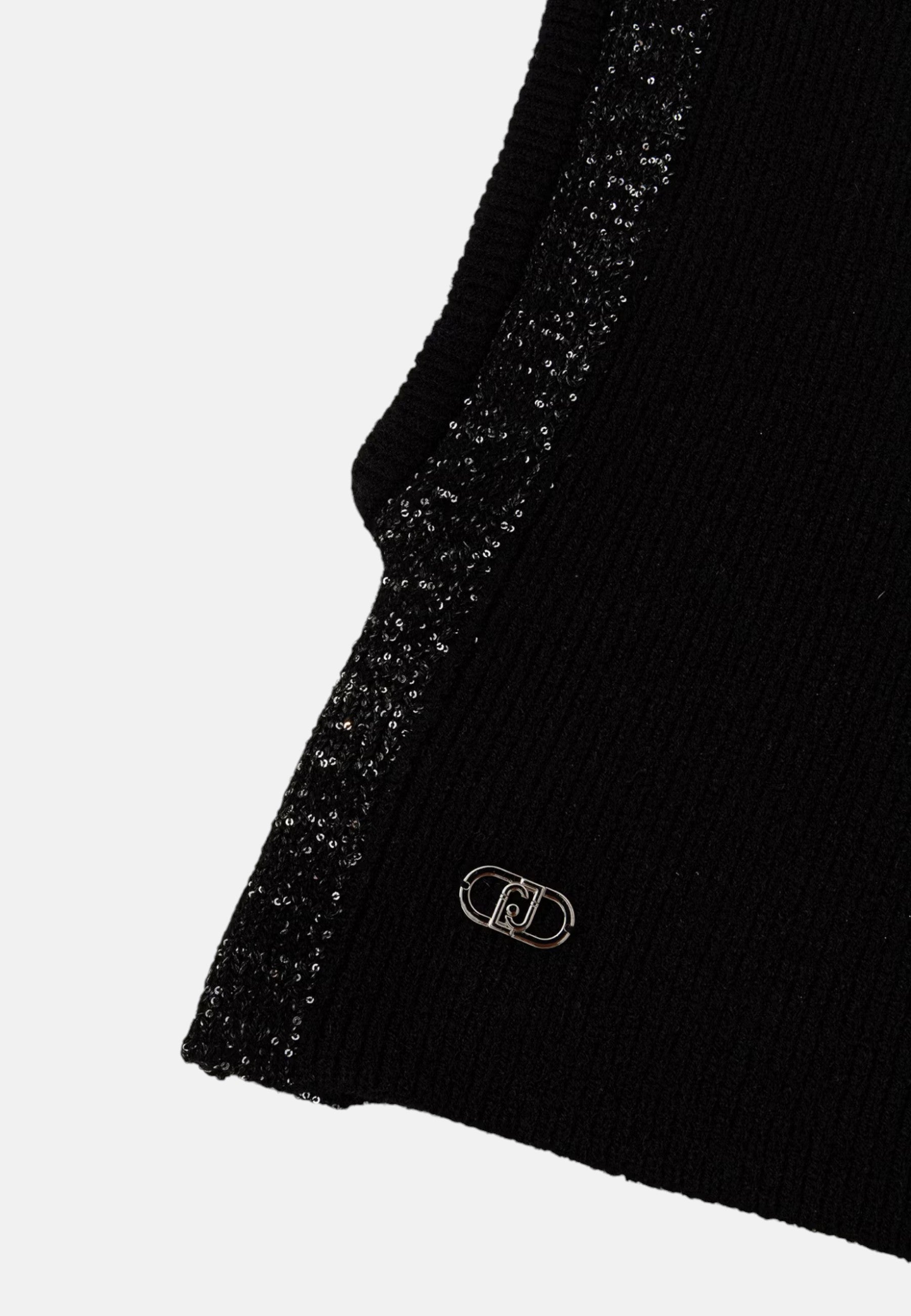 "Cappello "Cagoule" con paillettes Donna Liu Jo Nero"