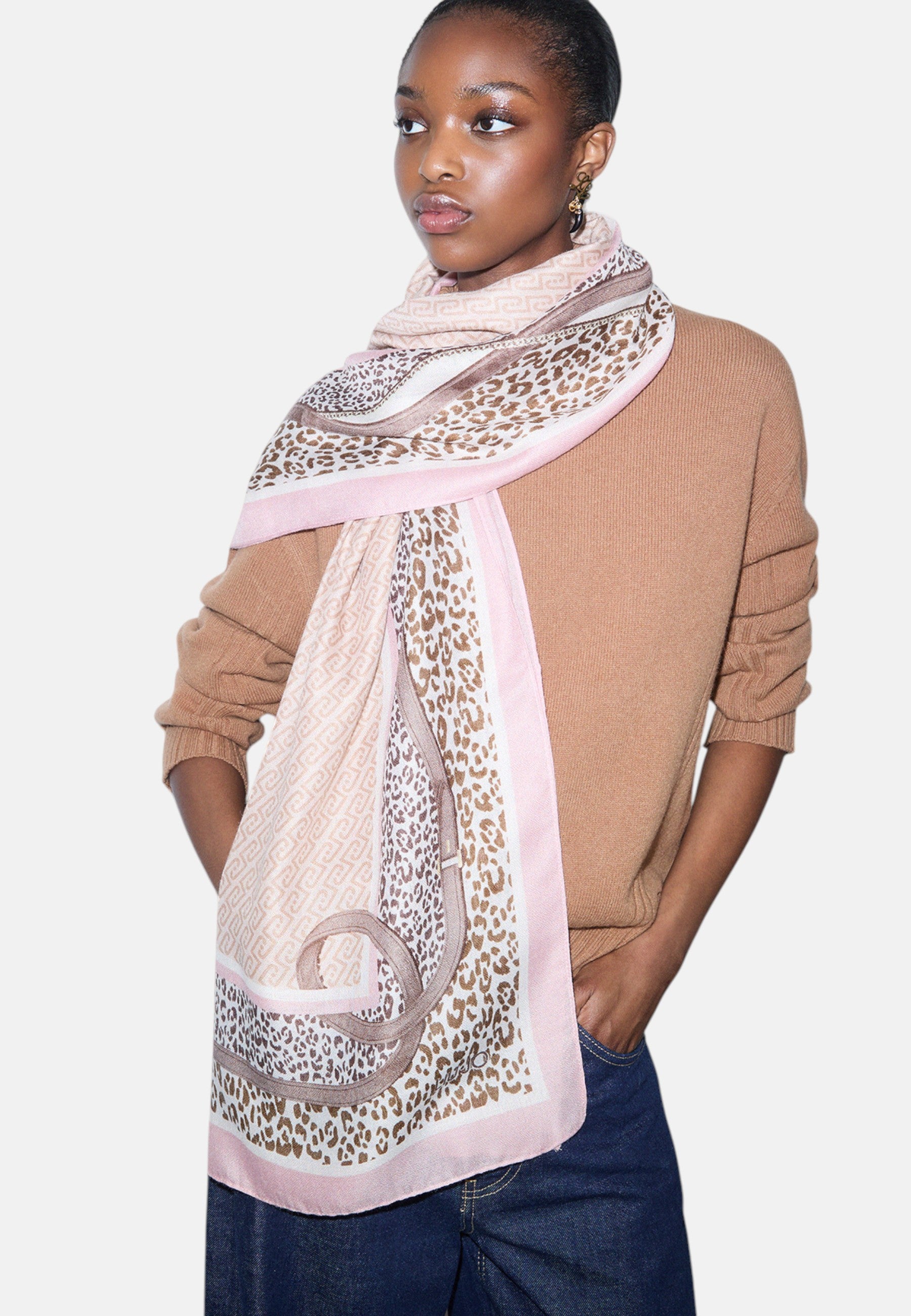 Foulard Donna Liu Jo In Poliestere Cameo Rose