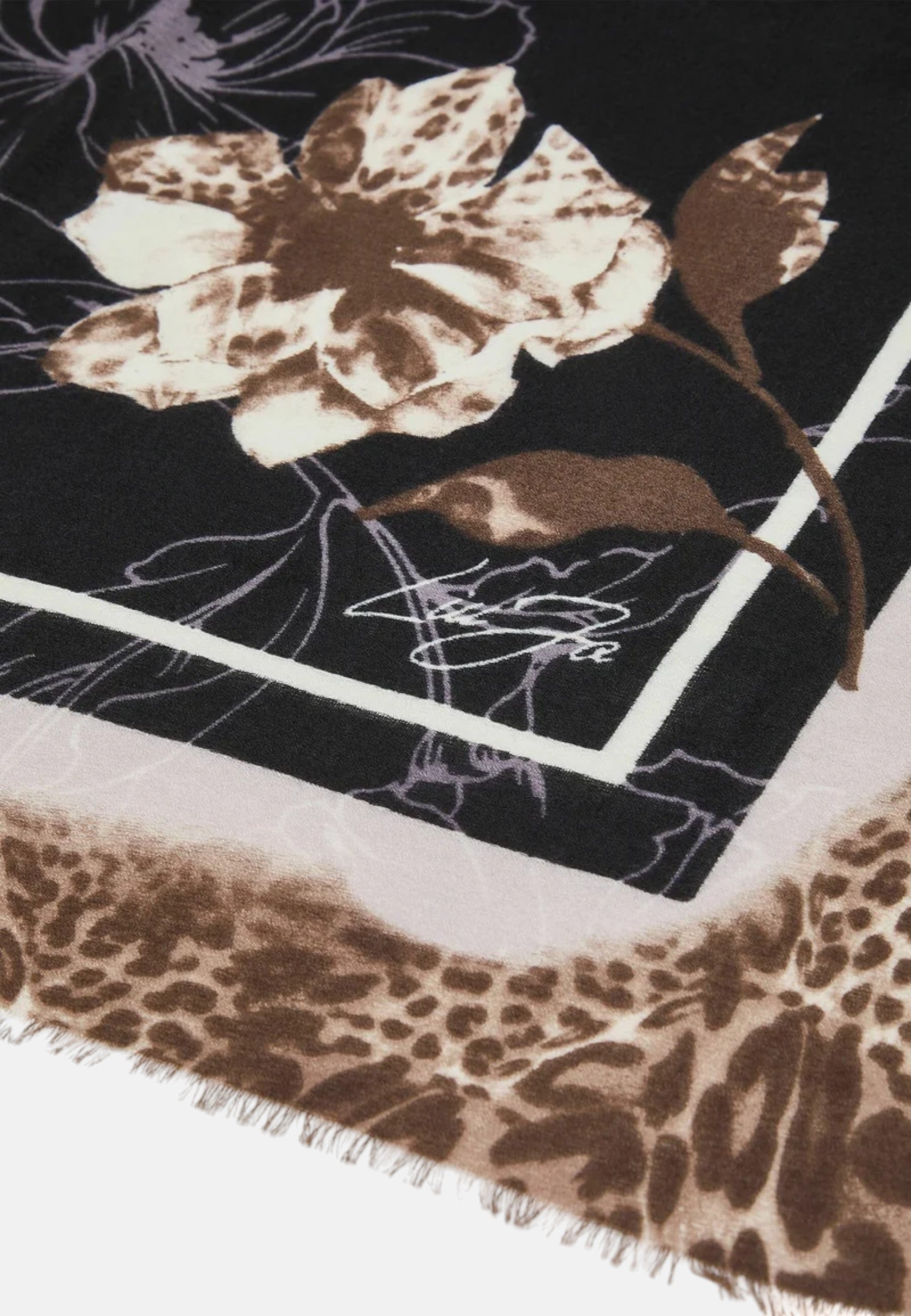 Foulard Donna Liu Jo con stampa Floreale Cammello