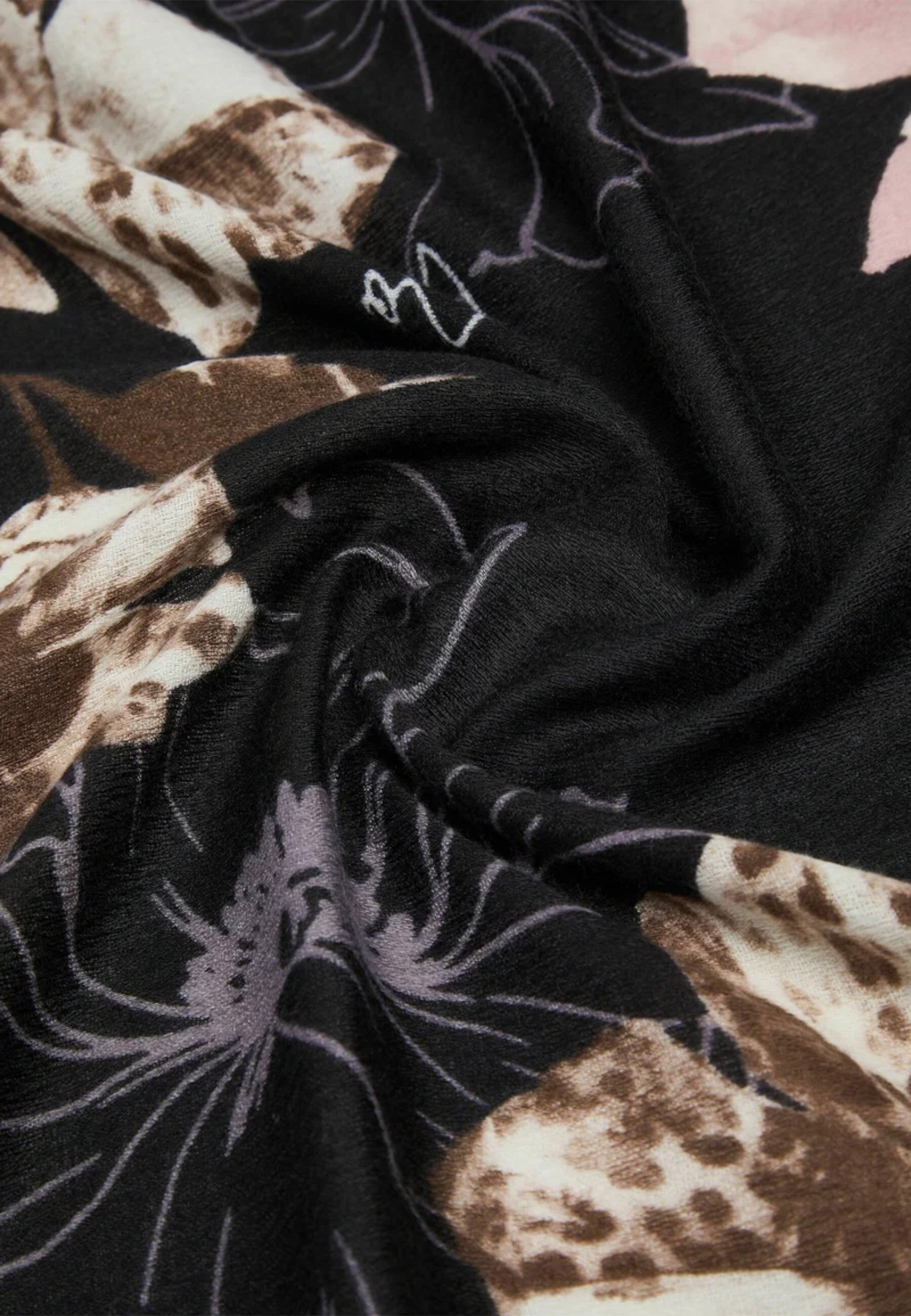 Foulard Donna Liu Jo con stampa Floreale Cammello