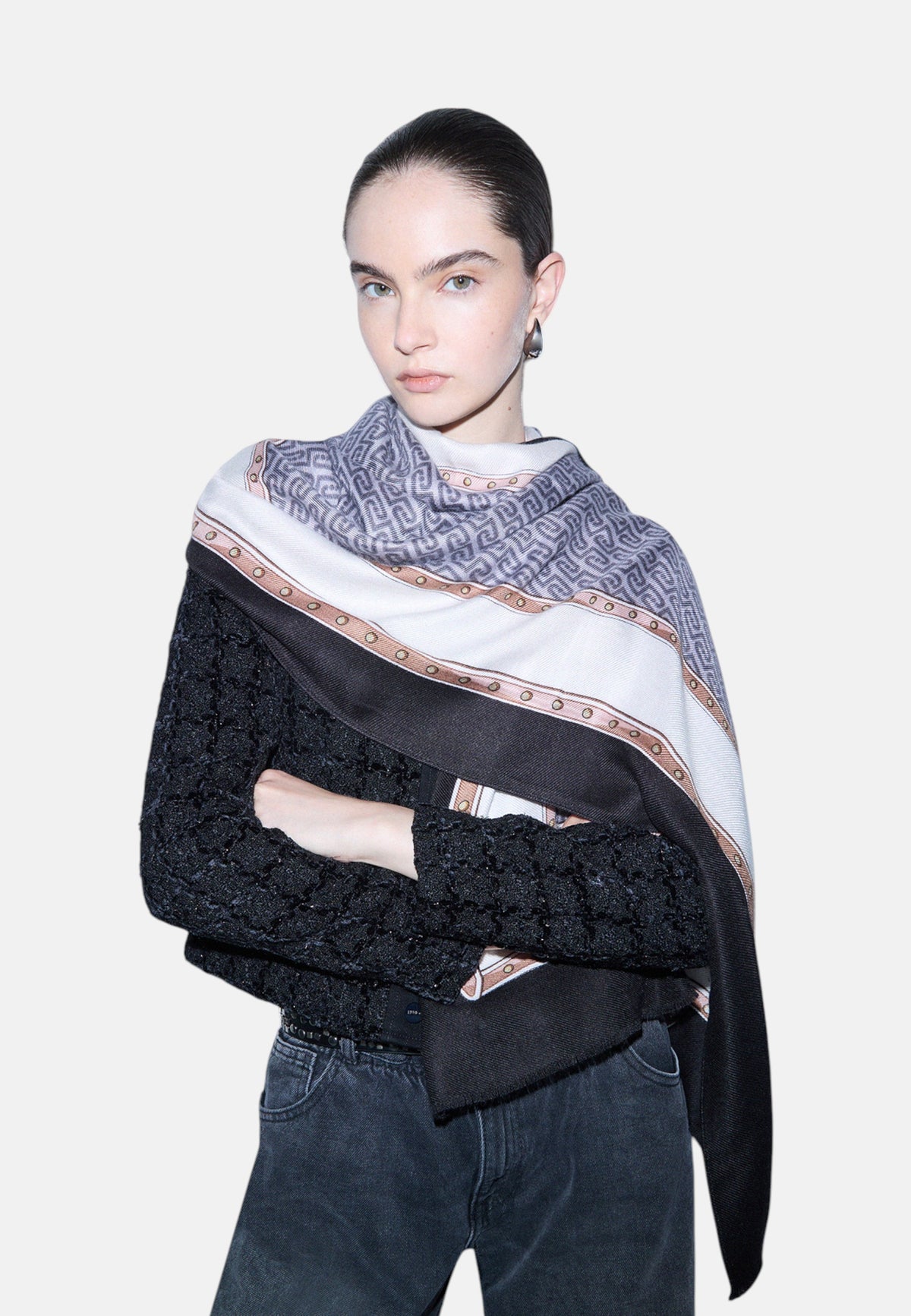 Foulard Donna Liu Jo In Viscosa Nero