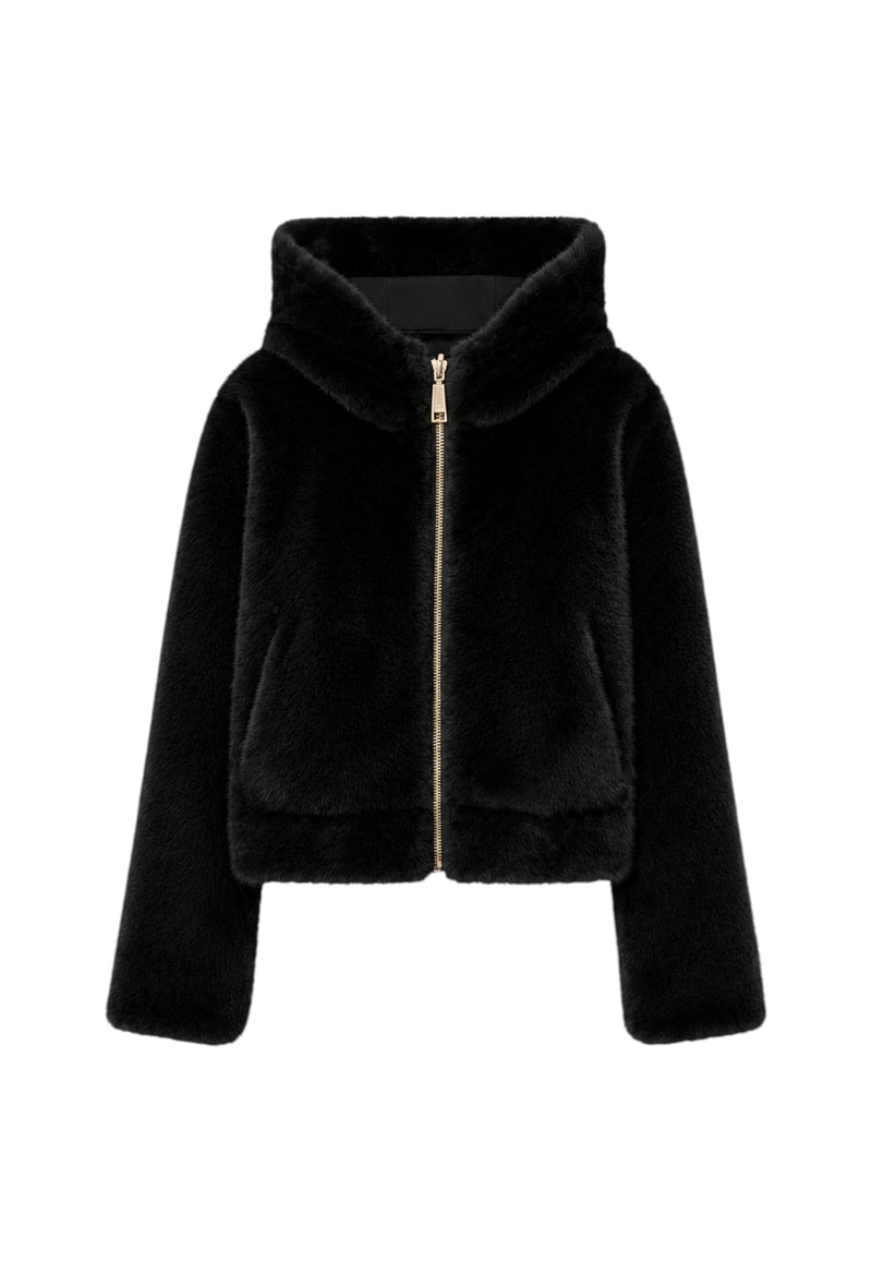 Giubbotto reversibile in teddy Donna Liu Jo Nero