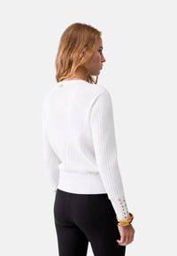 Maglia con stringhe Donna Liu Jo Bianco