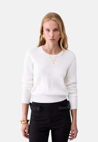 Maglia con stringhe Donna Liu Jo Bianco