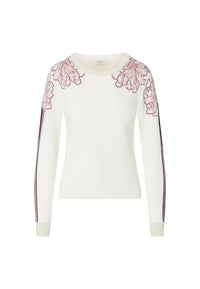 Maglione jacquard Donna Liu Jo Bianco/rosa