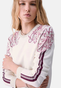 Maglione jacquard Donna Liu Jo Bianco/rosa