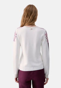 Maglione jacquard Donna Liu Jo Bianco/rosa