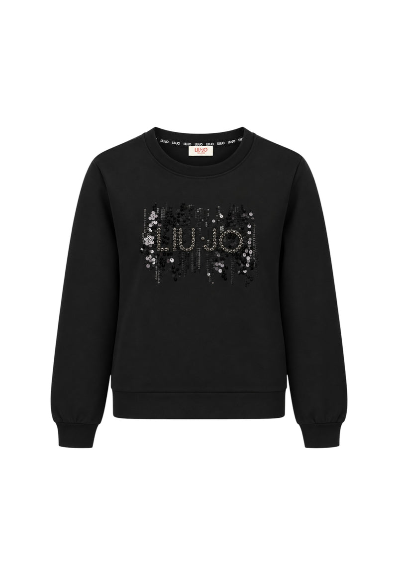 Felpa con logo da donna Liu Jo Nero