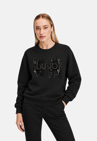 Felpa con logo da donna Liu Jo Nero
