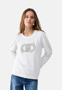 Felpa con logo da donna Liu Jo Bianco