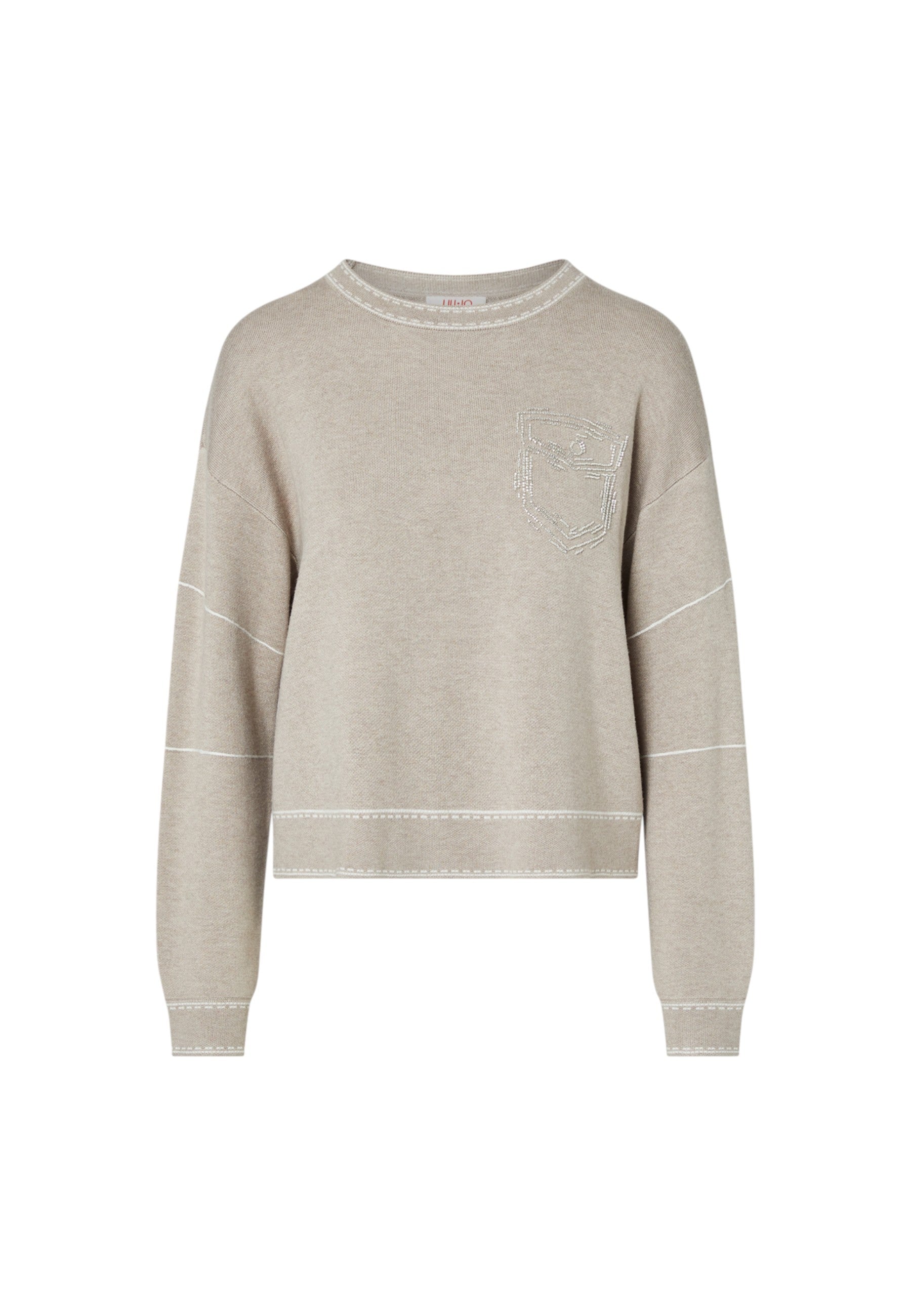Maglia con impunture Donna Liu Jo Bianco