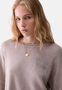 Maglia con impunture Donna Liu Jo Bianco