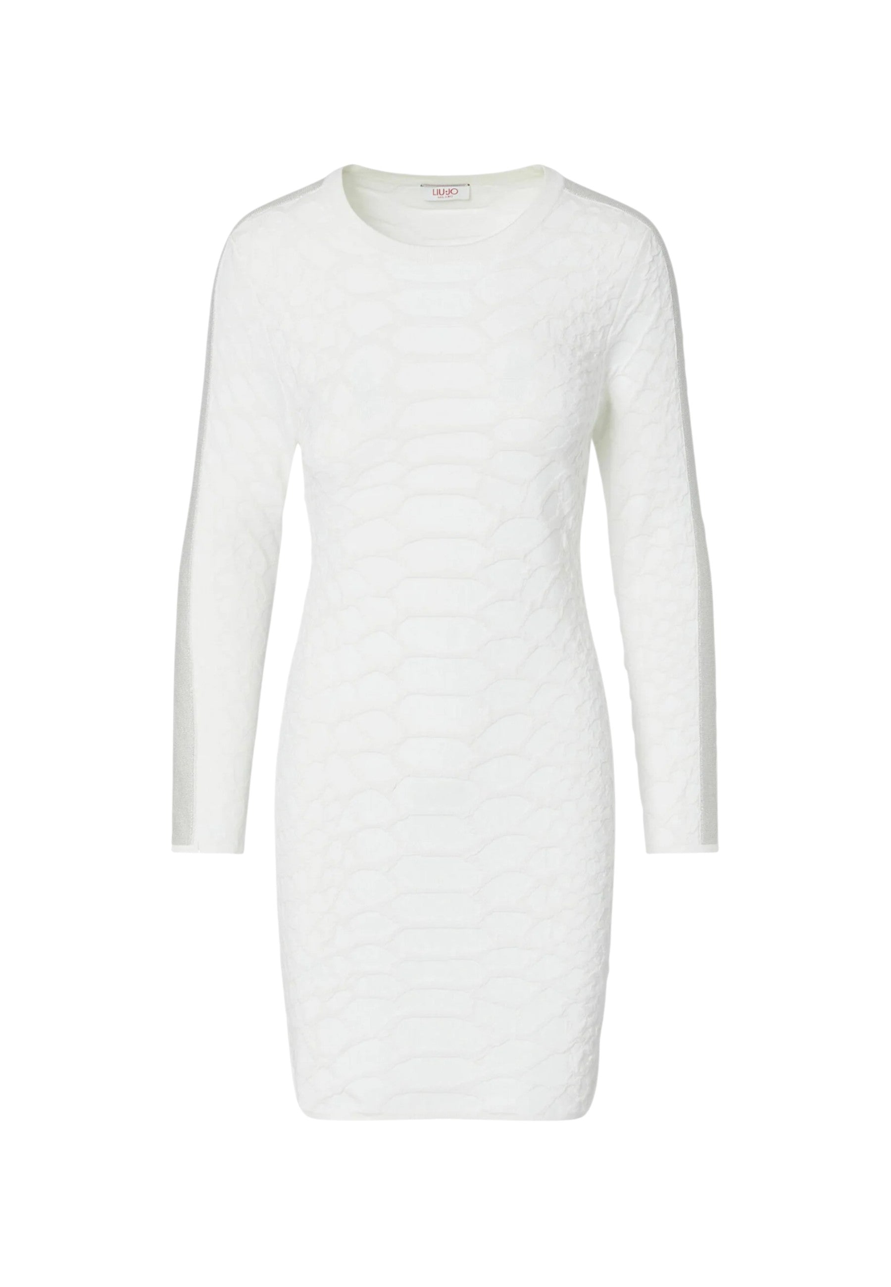 Abito corto in maglia jacquard da Donna Liu Jo Bianco