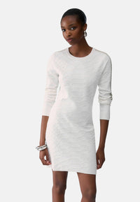 Abito corto in maglia jacquard da Donna Liu Jo Bianco