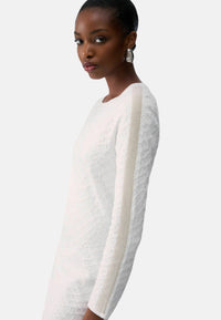 Abito corto in maglia jacquard da Donna Liu Jo Bianco