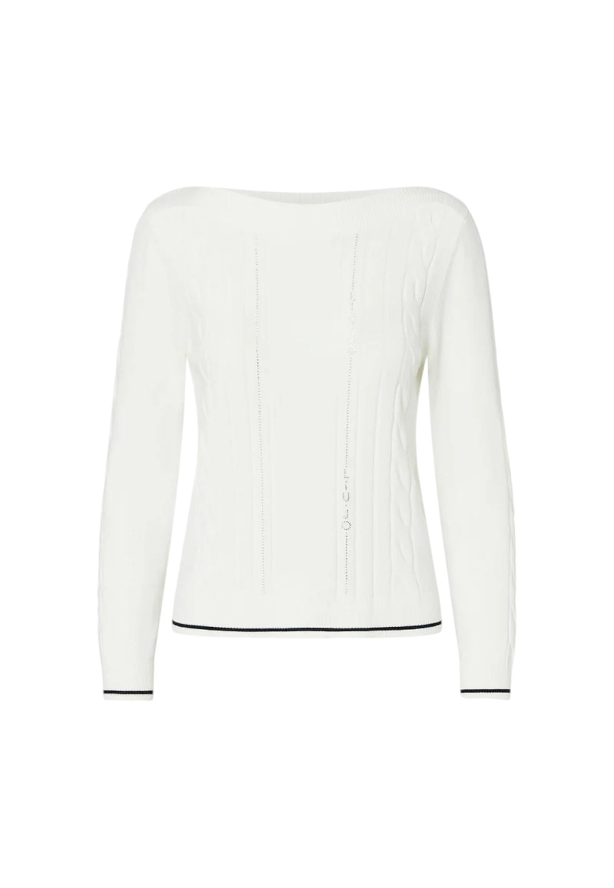 Maglione con profili a contrasto Donna Liu Jo Bianco/nero