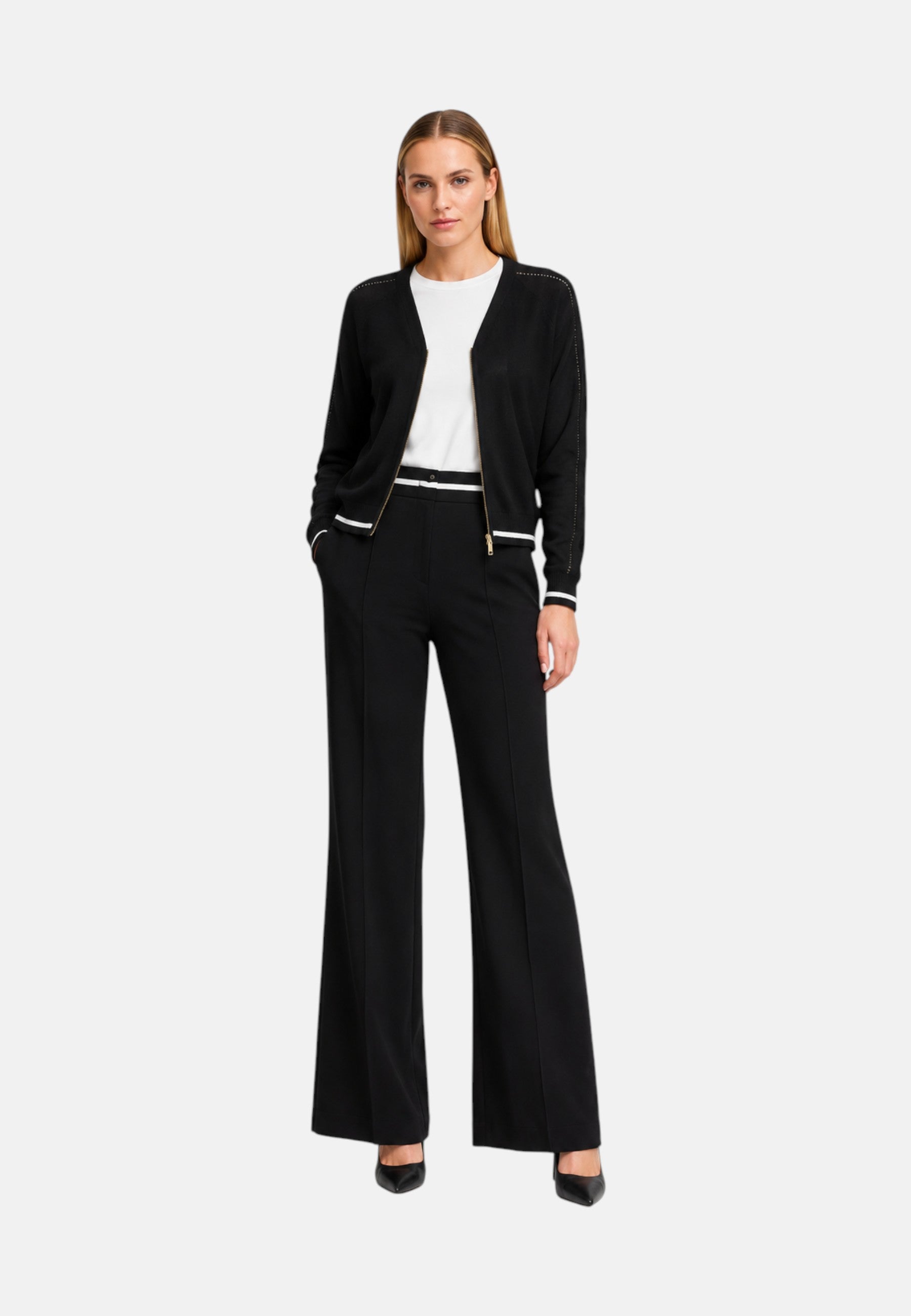 Pantaloni in maglia Donna Liu Jo Nero/bianco