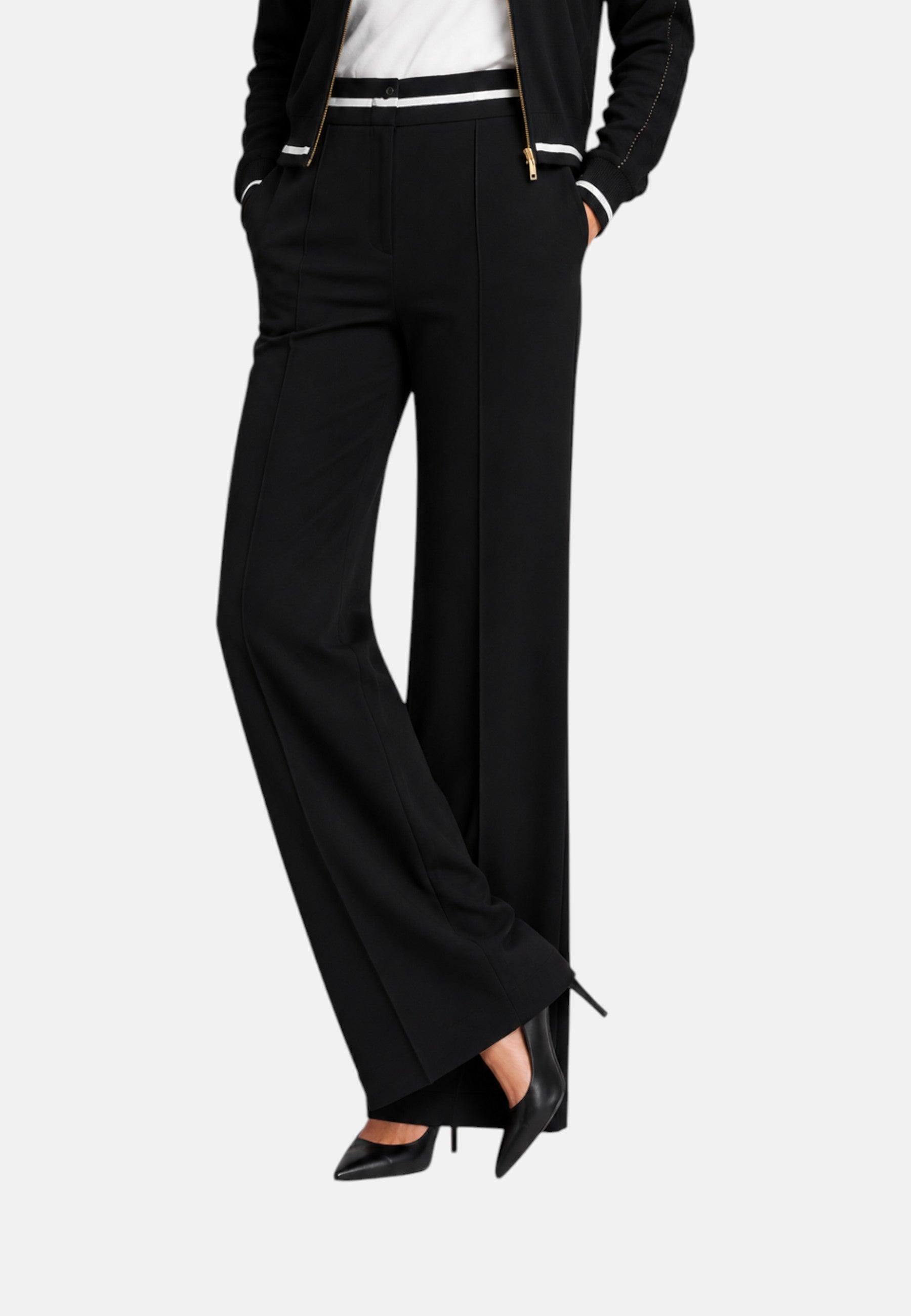 Pantaloni in maglia Donna Liu Jo Nero/bianco