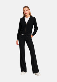 Felpa con bordi a contrasto Donna Liu Jo Nero/bianco