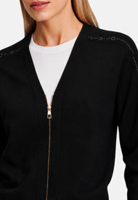 Felpa con bordi a contrasto Donna Liu Jo Nero/bianco