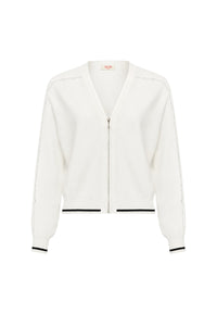 Felpa con bordi a contrasto Donna Liu Jo Bianco/nero