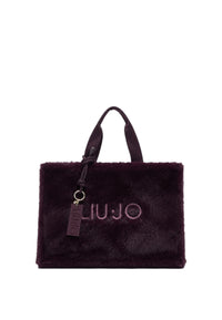 Borsa tote grande in teddy Donna Liu Jo Rosso Mel Scuro