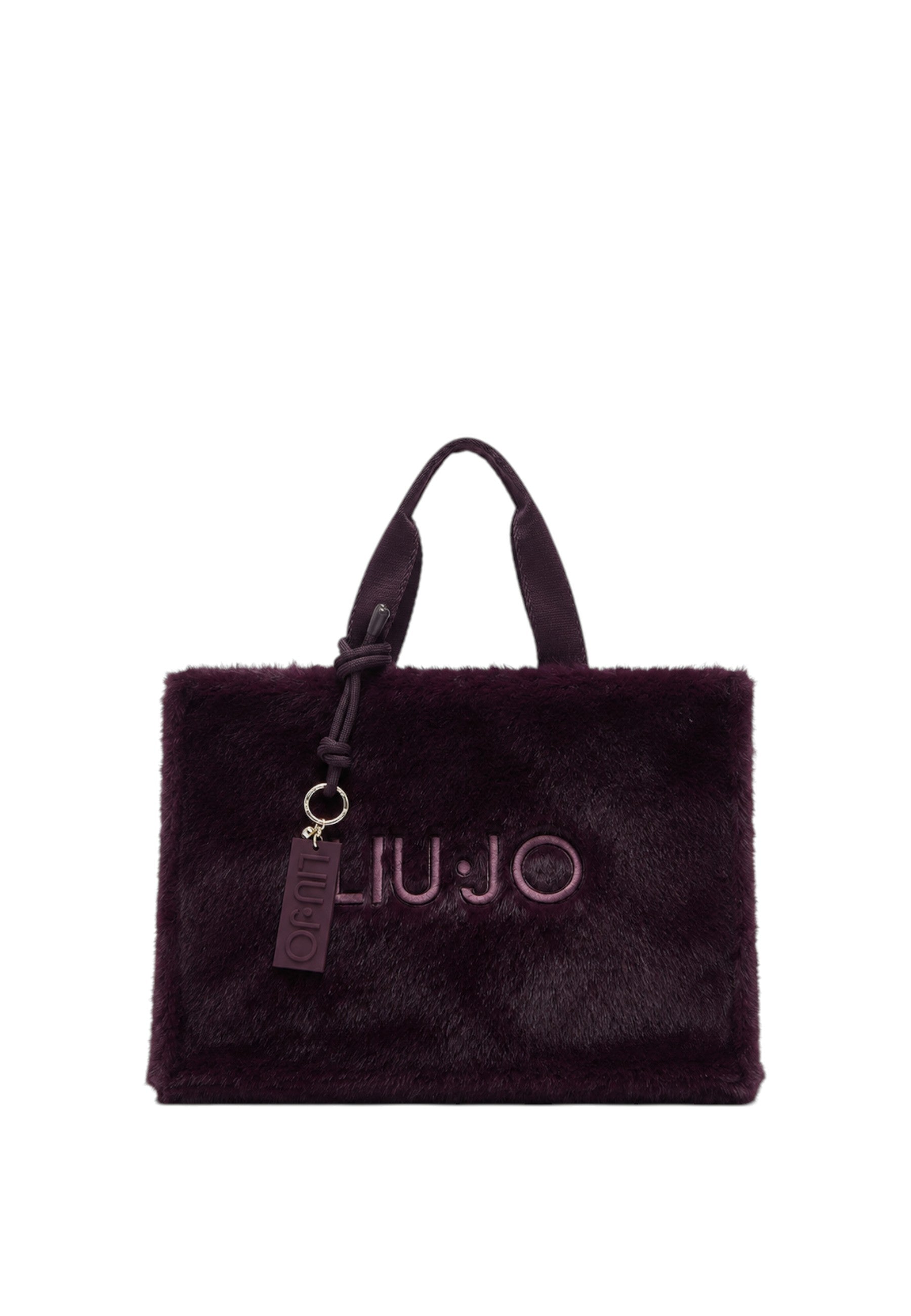 Borsa tote grande in teddy Donna Liu Jo Rosso Mel Scuro
