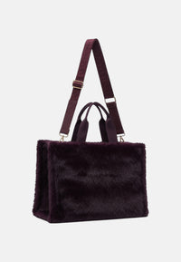 Borsa tote grande in teddy Donna Liu Jo Rosso Mel Scuro